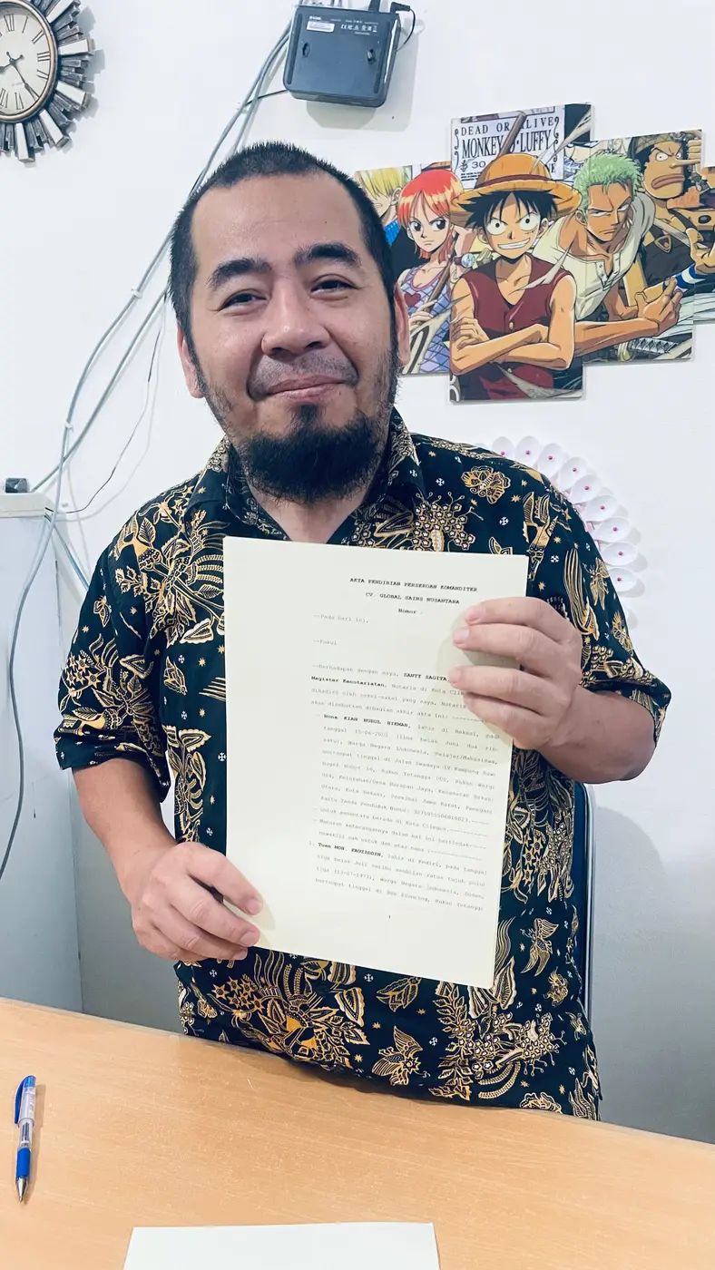 Dokumentasi pendirian CV Global Sains Nusantara